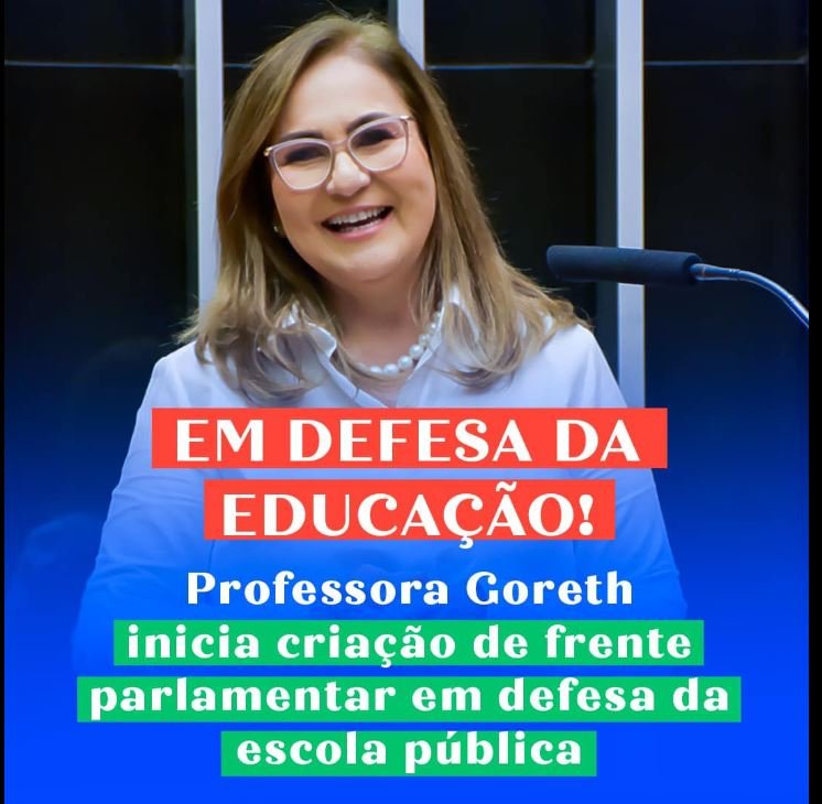 Requerimento da deputada Professora Goreth cria Frente Parlamentar em Defesa da Escola Pública