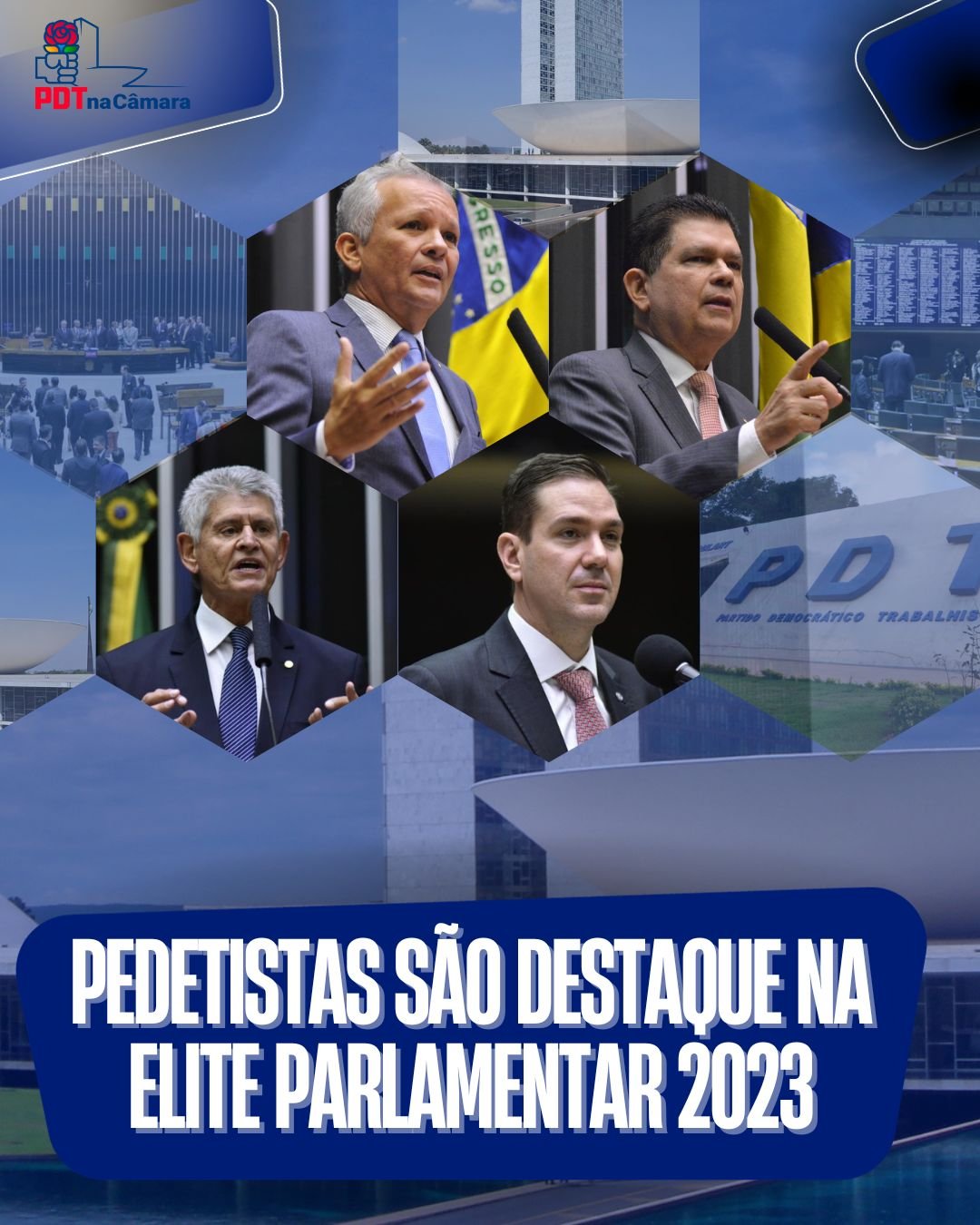 Pedetistas são destaque na “Elite Parlamentar 2023” do Congresso Nacional