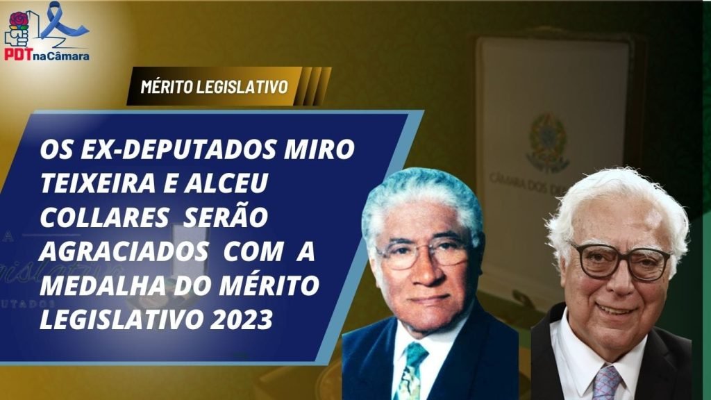 Os ex-deputados Alceu Collares e Miro Teixeira recebem Medalha Mérito Legislativo na quarta-feira (7)