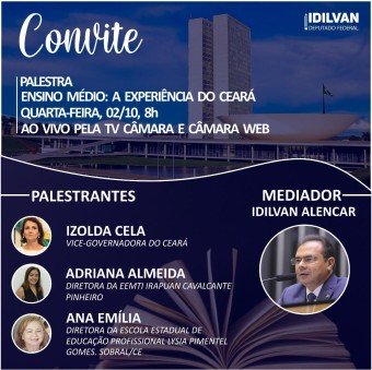 Câmara realiza palestra sobre experiência exitosa do ensino médio no Ceará